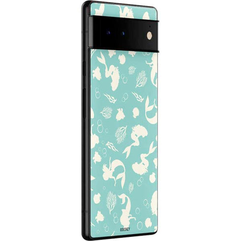 Disney The Little Mermaid Character Silhouette Pattern Google Pixel 6 Pro Skin